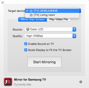 samsung tv apps for mac